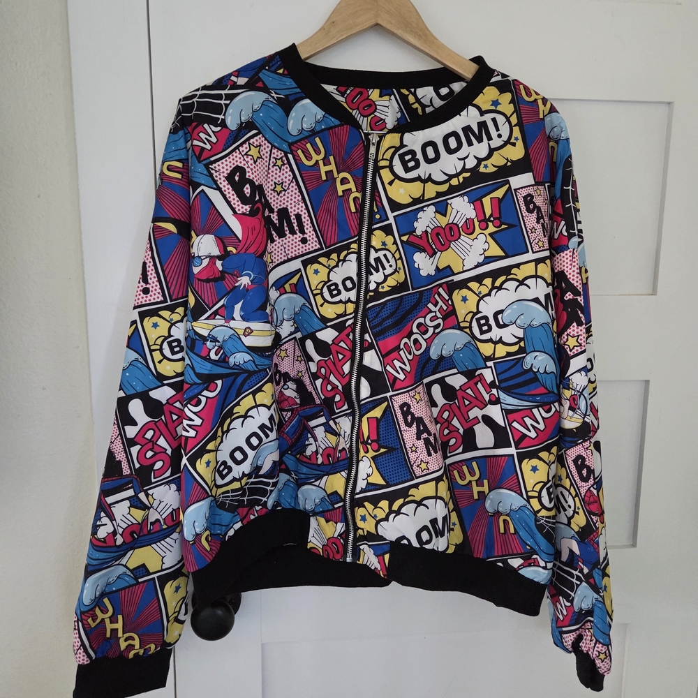Colorful Comic Print Jacket - Picture 2 of 3